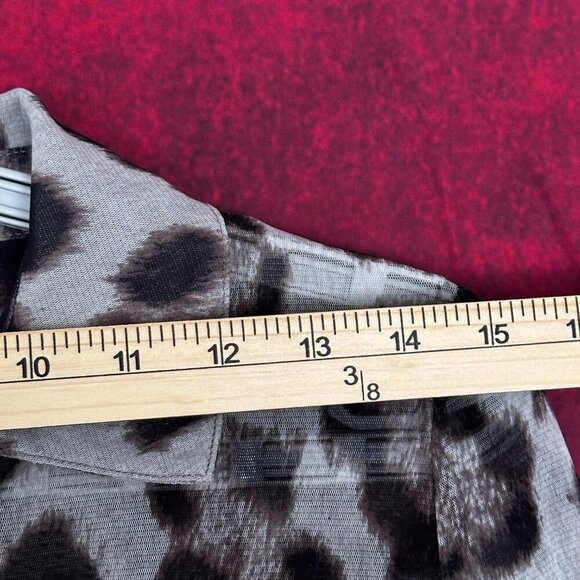 INC INTERNATIONAL CONCEPTS WOMEN'S LONG SLEEVE LEOPARD PRINT BLOUSE, SIZE S-SMAL - Picture 8 of 8